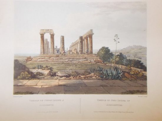 Stampa-Acquatinta-Agrigento-Gigoult-De-La-Salle-J-F-DOstervald-London-1825